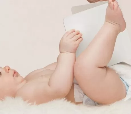 baby with a book